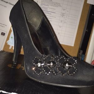 Cute black and silver heels